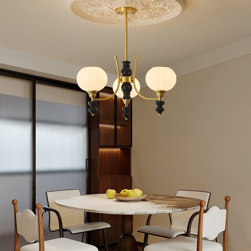 Zavenen Traditional Elegance Vintage Brass Wood Chandelier