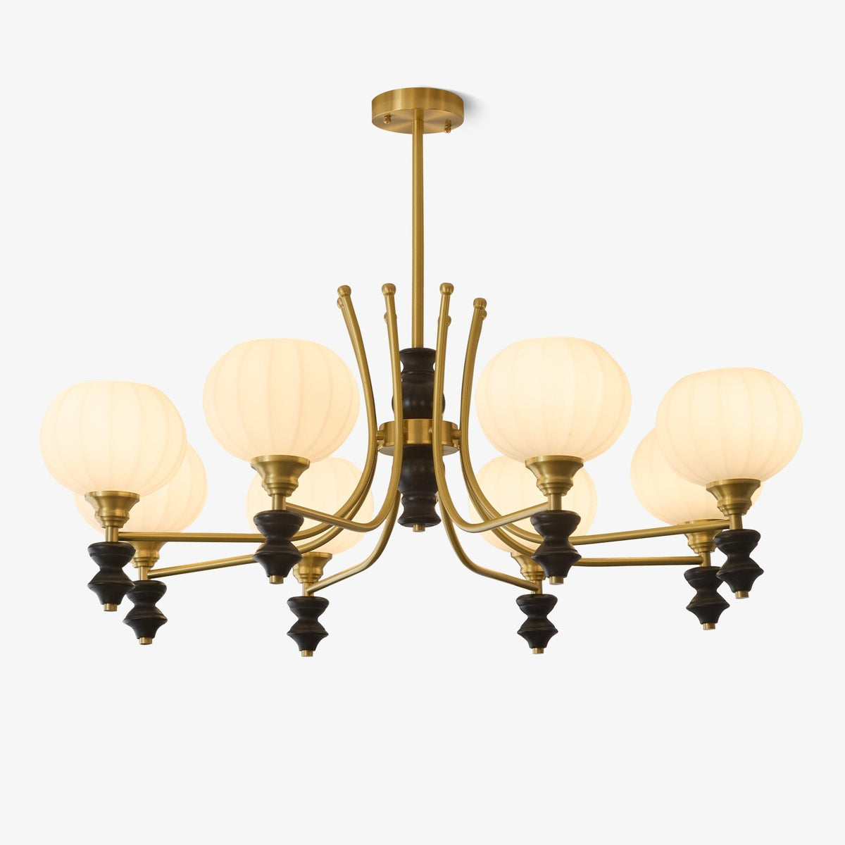 Zavenen Traditional Elegance Vintage Brass Wood Chandelier