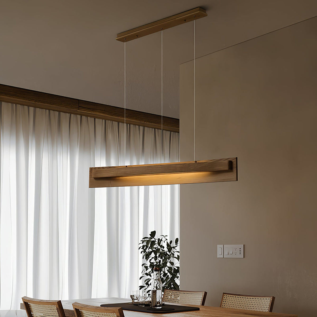 Zaraeyra Minimalist Wood Pendant Light