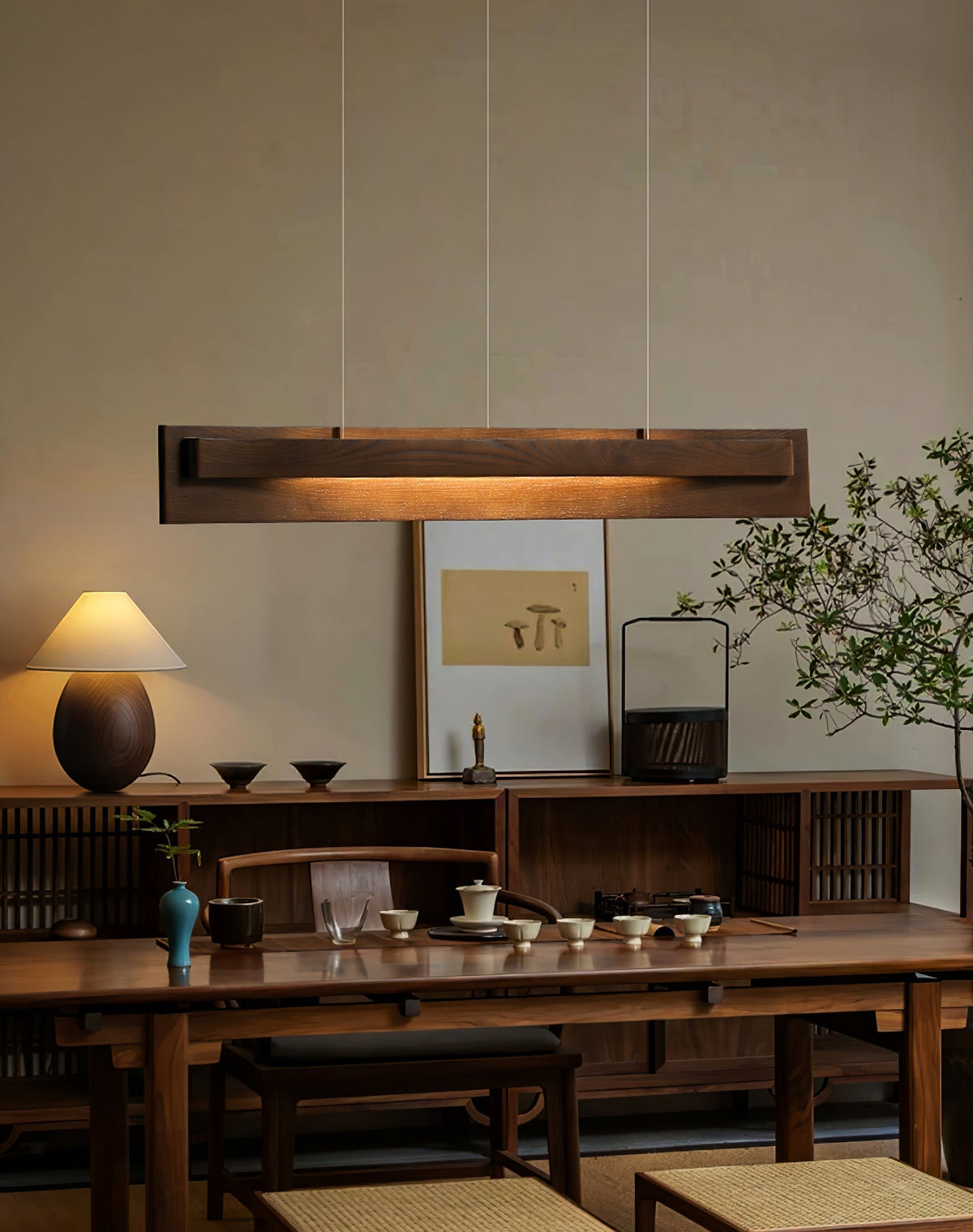 Zaraeyra Minimalist Wood Pendant Light