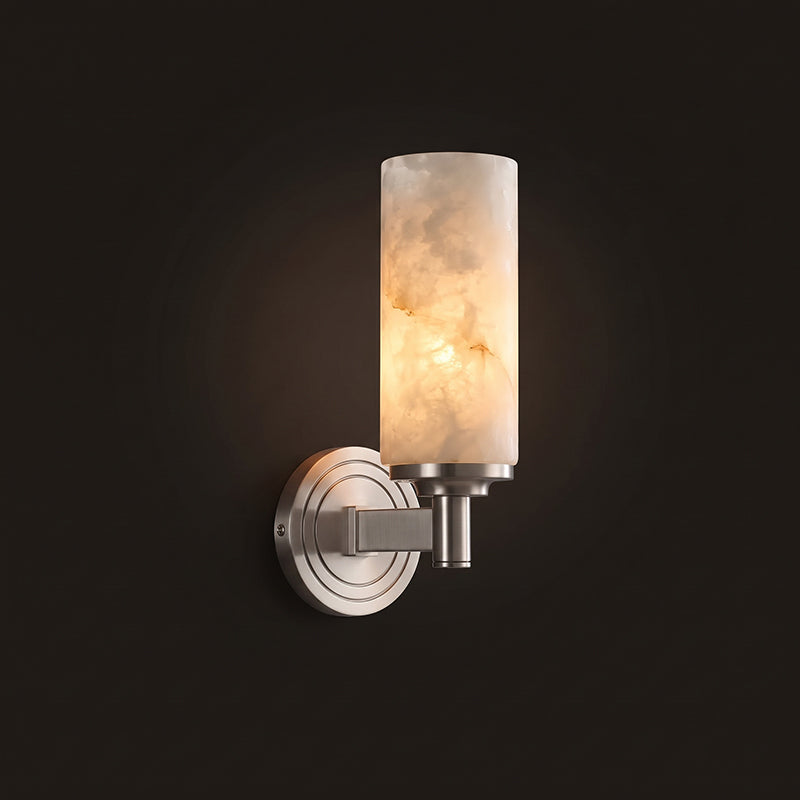 Navenford Alabaster Cylinder Wall Sconce