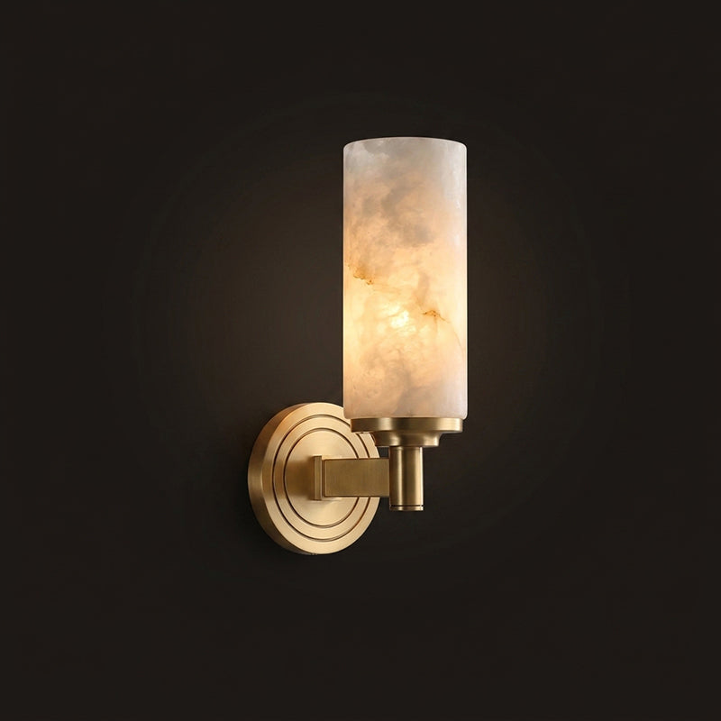 Navenford Alabaster Cylinder Wall Sconce