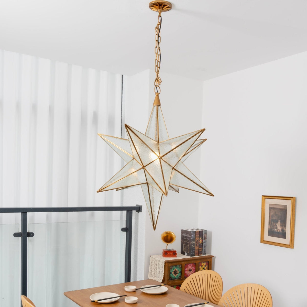 Sotr Elegant Glass Star Chandelier