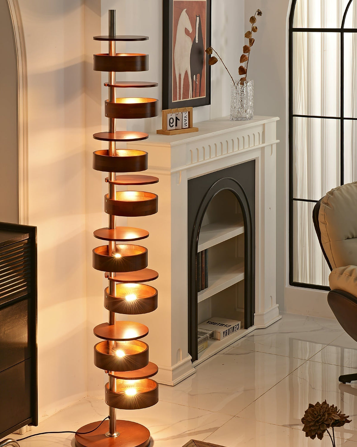 Lynix Wooden Floor Lamp