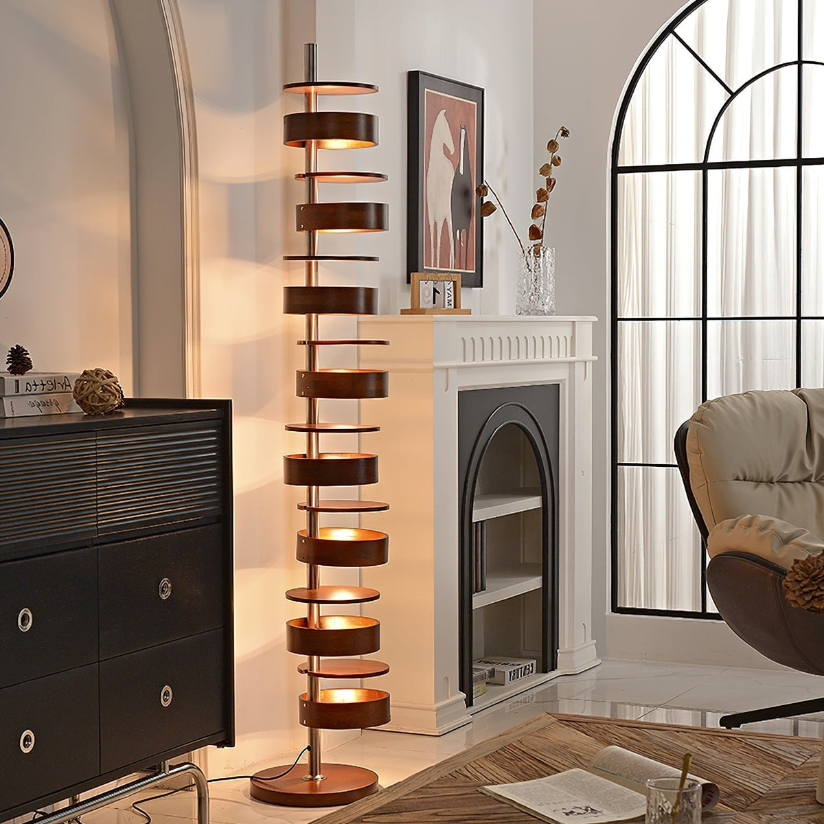 Lynix Wooden Floor Lamp