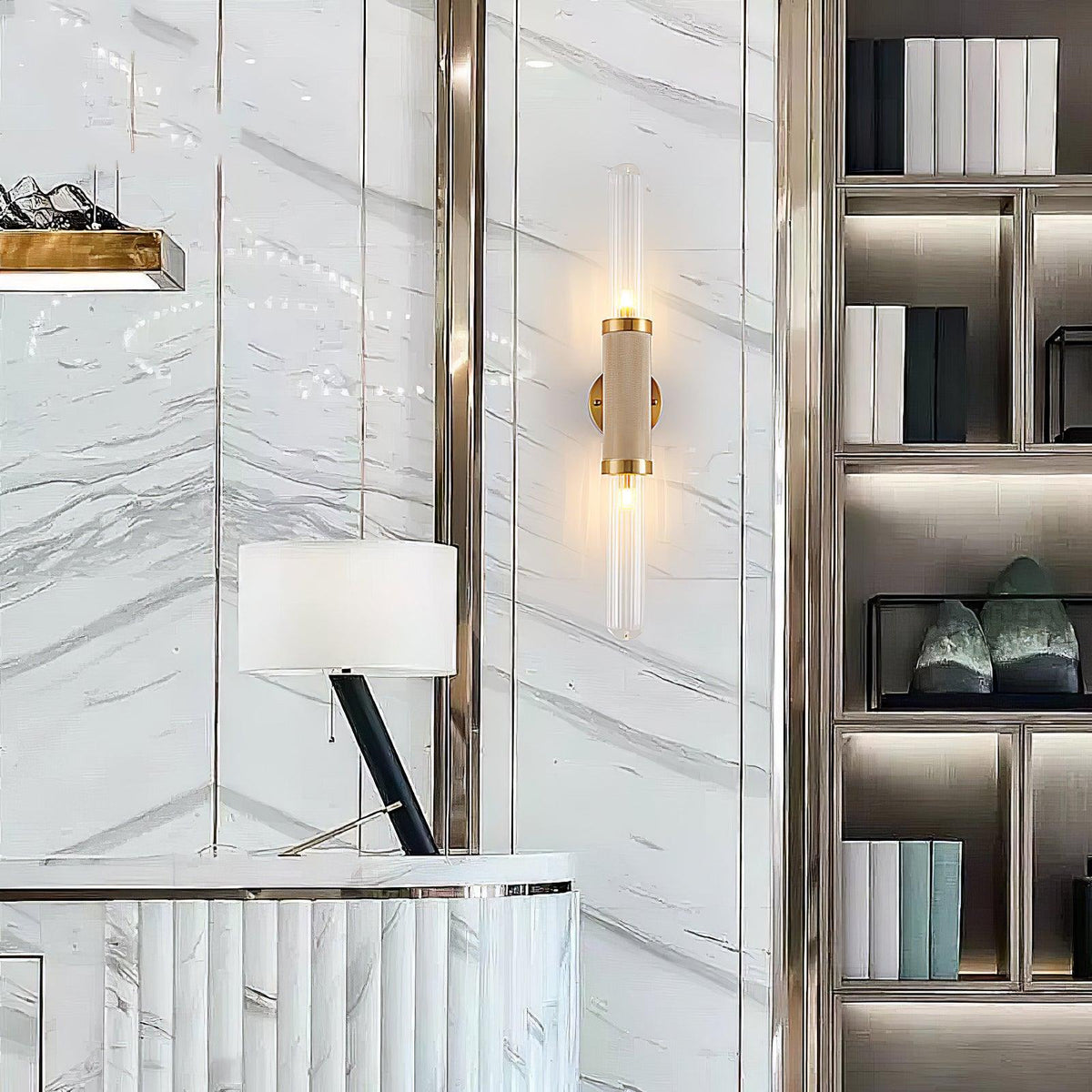 Alorira Nordic Art Column Glass Wall Sconce