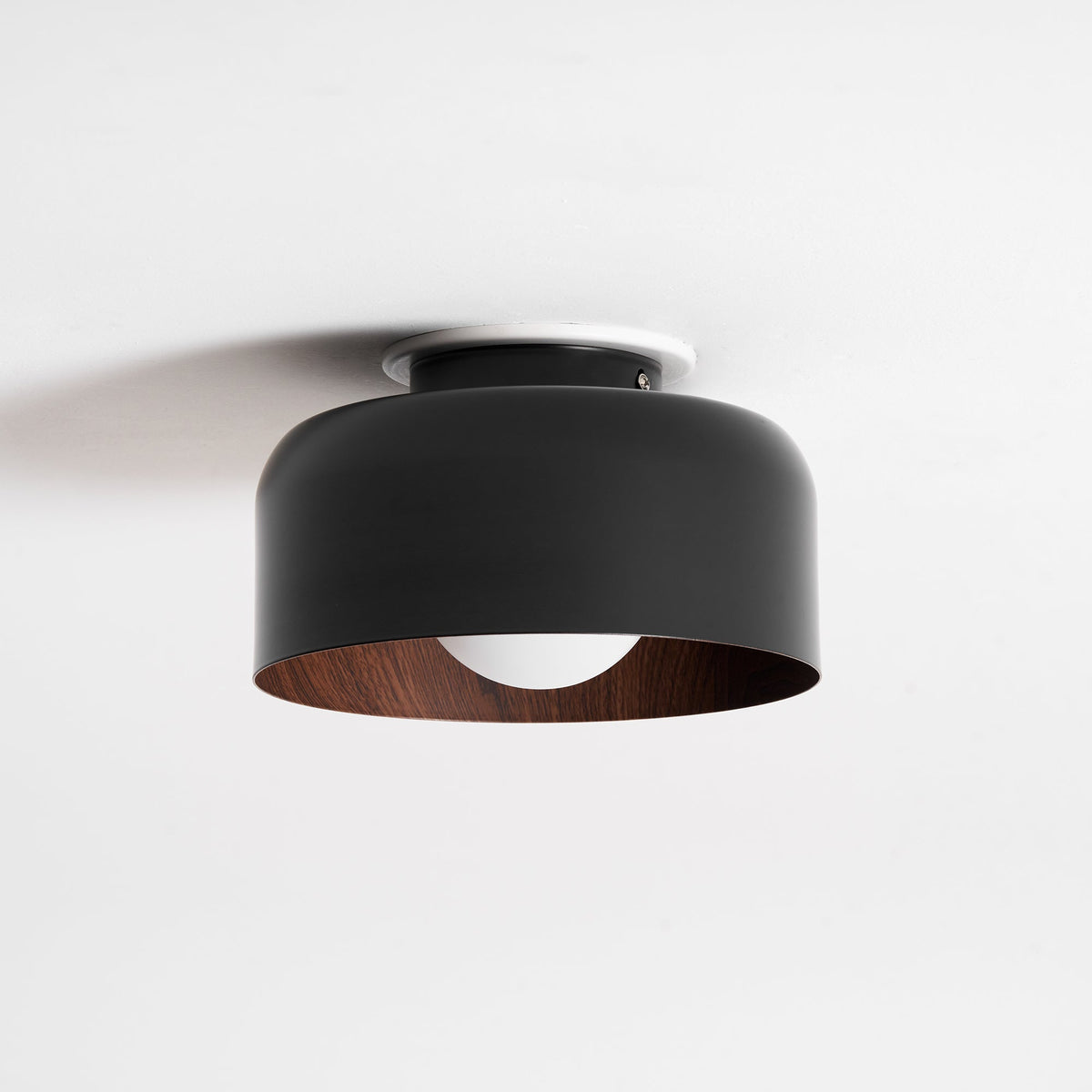 Bina Wood Round Flush Mount Ceiling Light