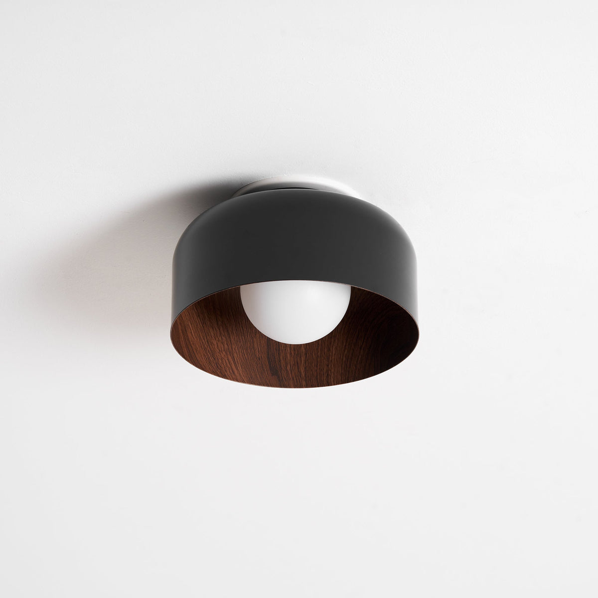 Bina Wood Round Flush Mount Ceiling Light