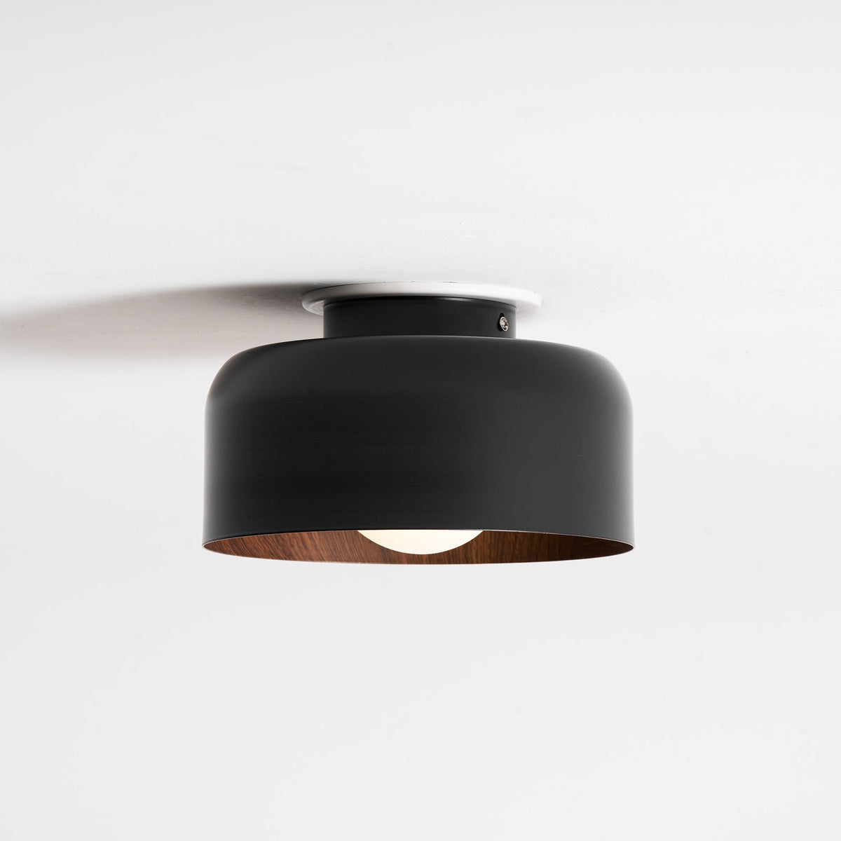 Bina Wood Round Flush Mount Ceiling Light