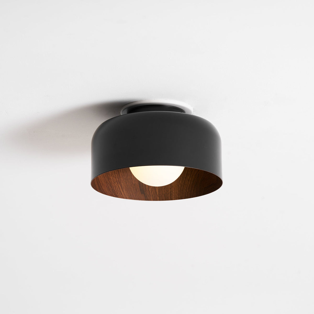 Bina Wood Round Flush Mount Ceiling Light