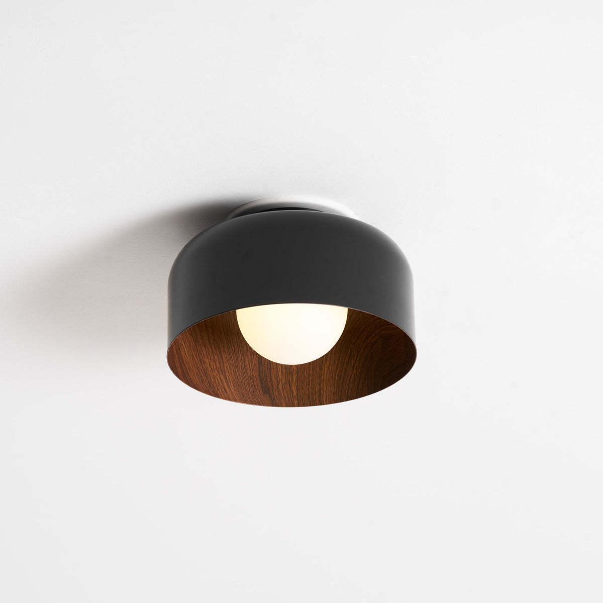 Bina Wood Round Flush Mount Ceiling Light