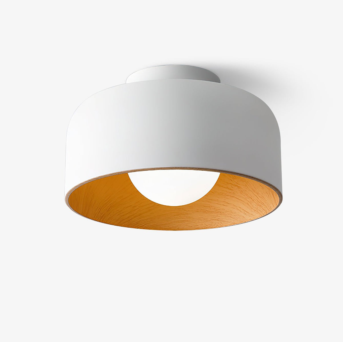 Bina Wood Round Flush Mount Ceiling Light