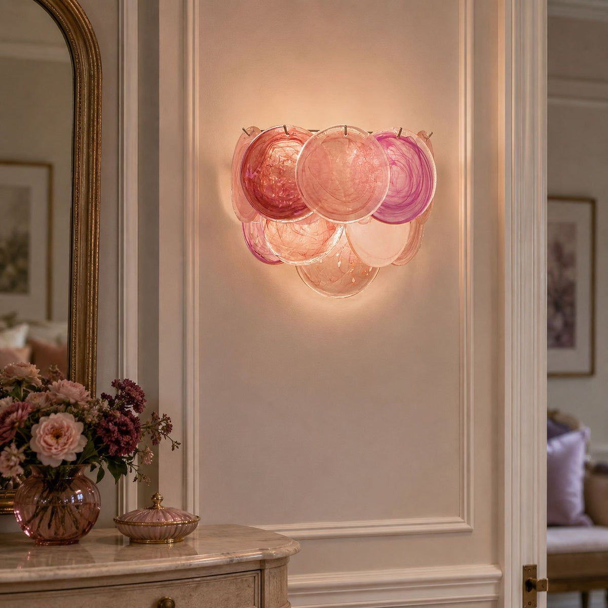Gajin Disc Glass Indoor Wall Light
