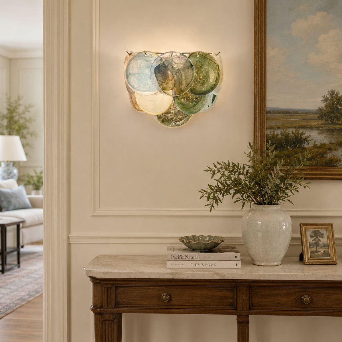 Gajin Disc Glass Indoor Wall Light
