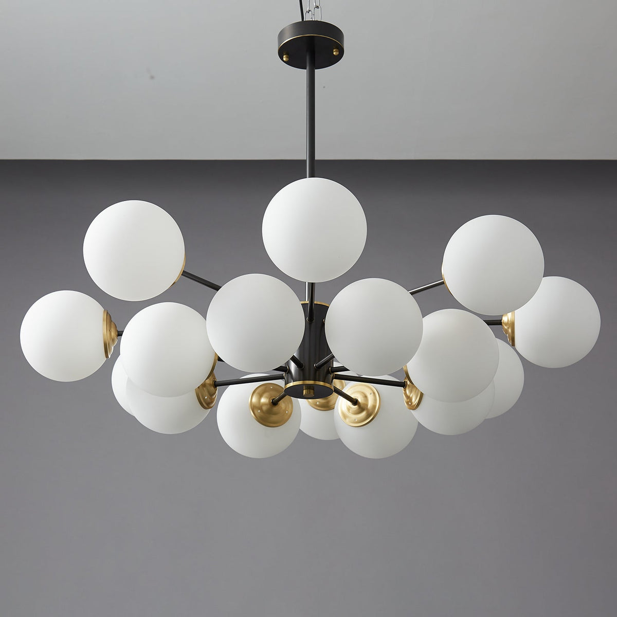 Catalos Modern Premium Orb Brass Glass Chandelier