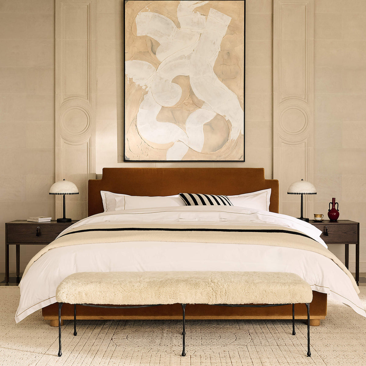 Nuxs Elegant Alabaster Dome Table Lamp