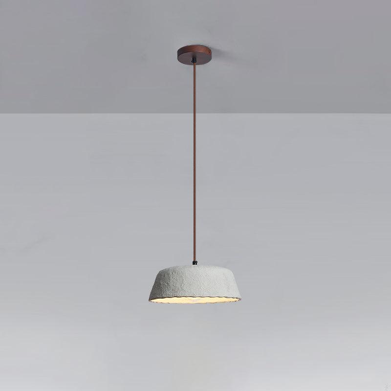 Stone Contemporary Wood Pendant Lamp