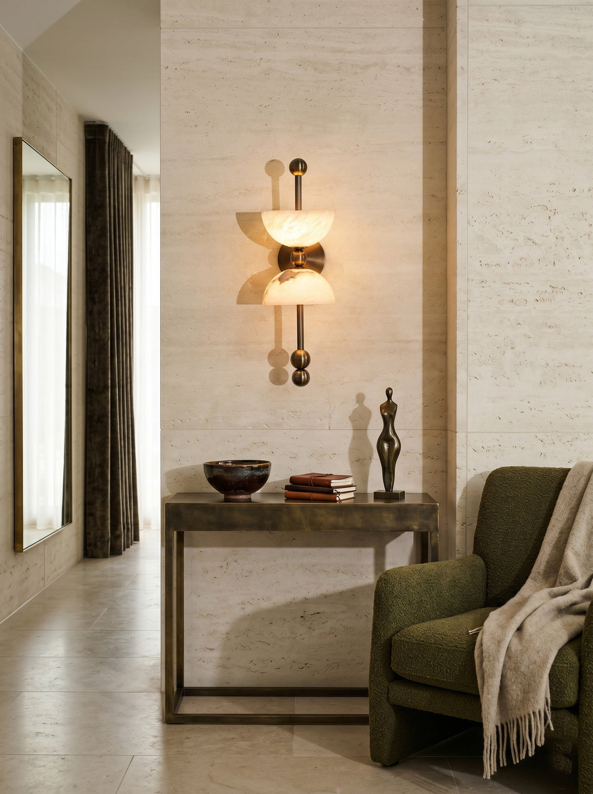 Nazo Alabaster Indoor Wall Light