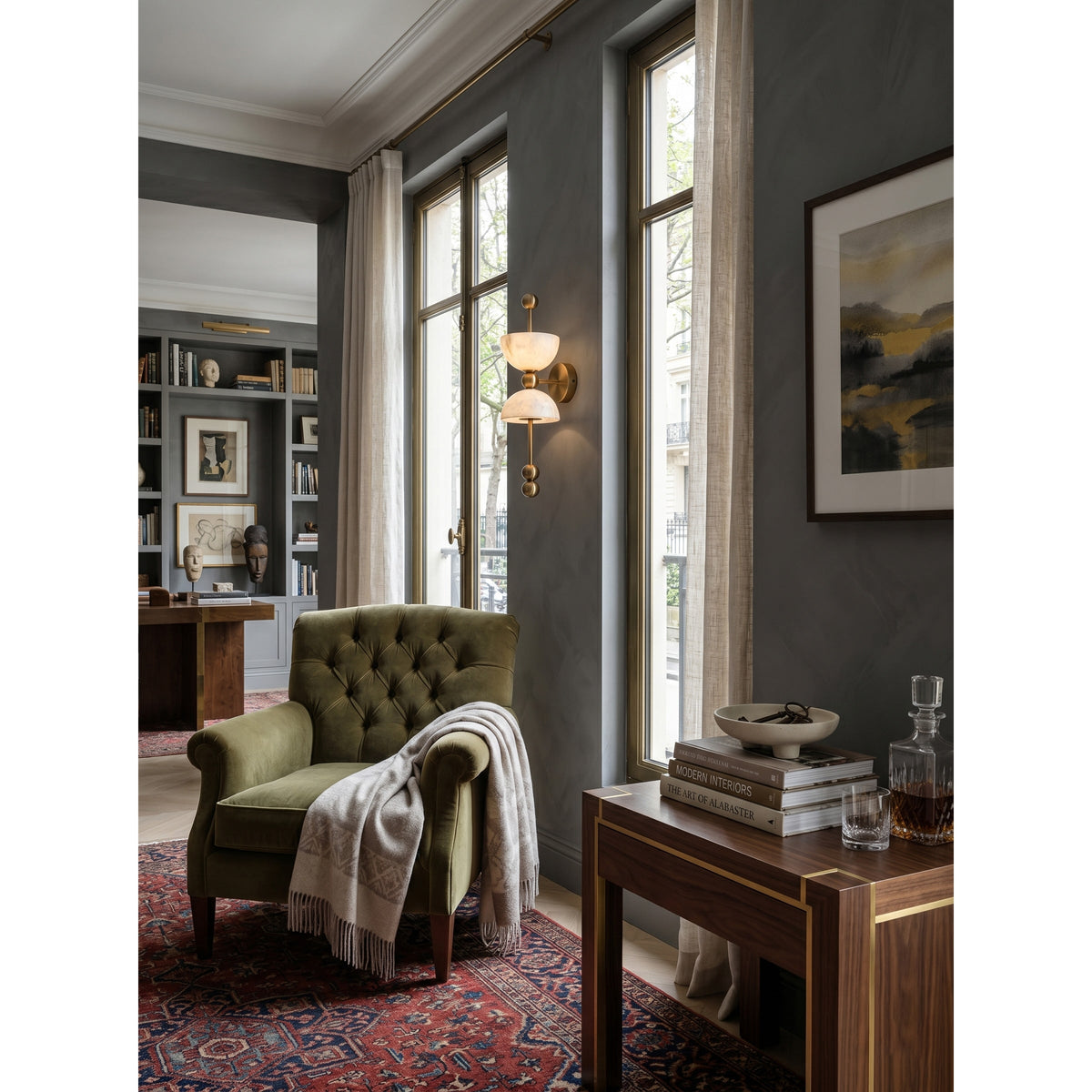 Nazo Alabaster Indoor Wall Light