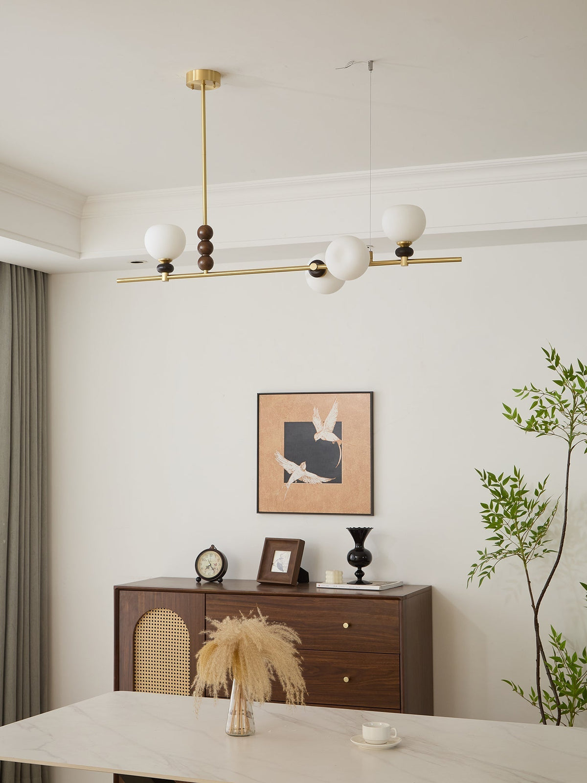 Sylivia Wood Vintage Pendant Light