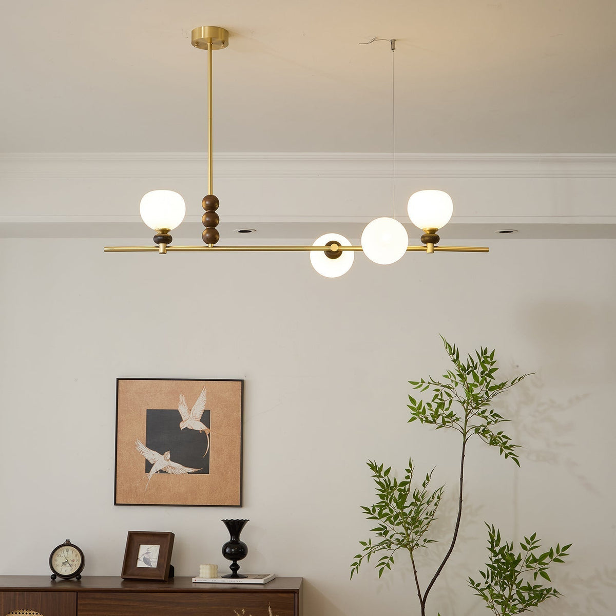 Sylivia Wood Vintage Pendant Light