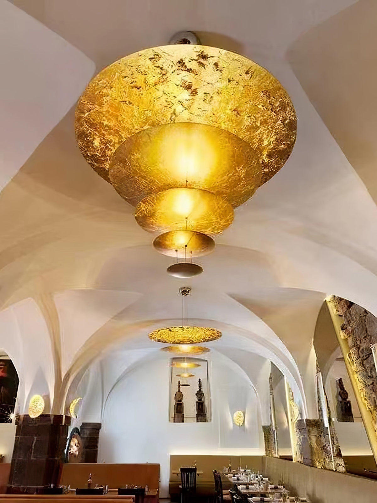 Phelion Layered Gold Foil Pendant Light