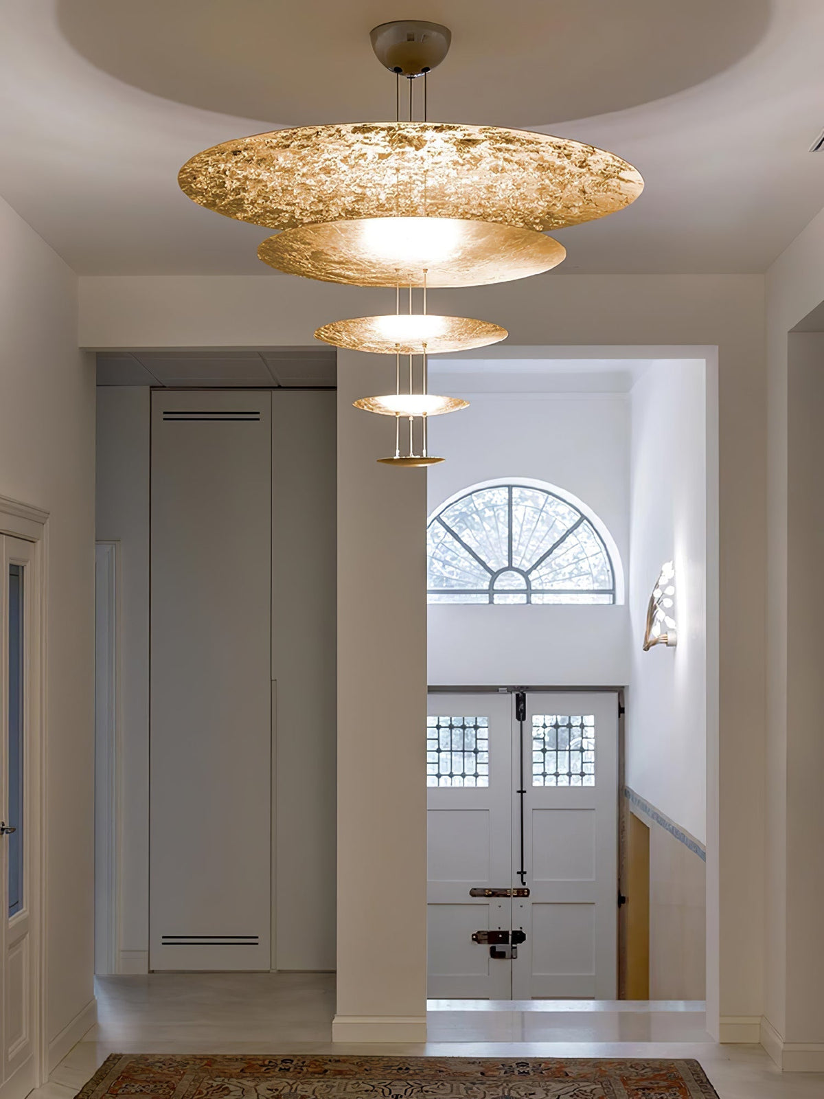 Phelion Layered Gold Foil Pendant Light