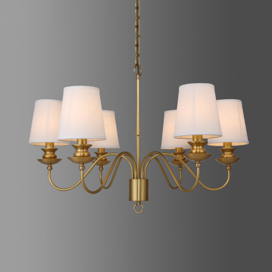 Imiryra Postmodern Luxury Brass Fabric Chandelier