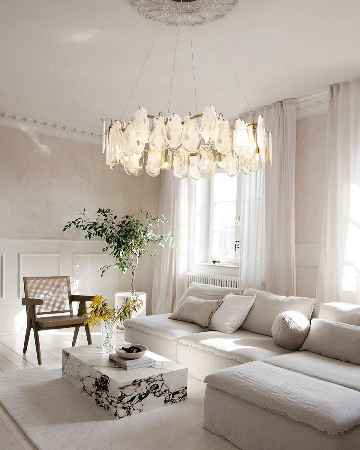Veliselle Chandelier Cloud Glass Panels