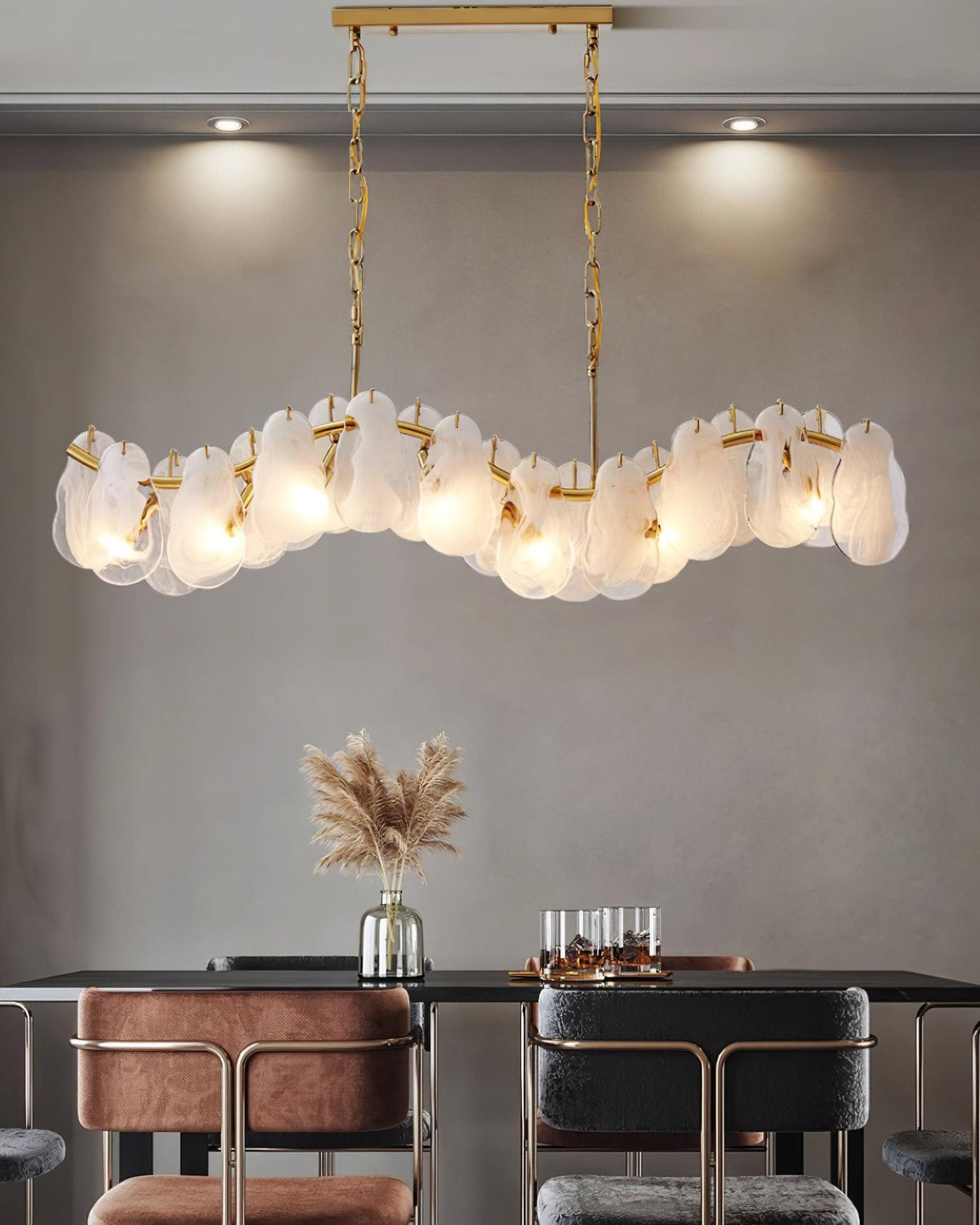 Veliselle Chandelier Cloud Glass Panels