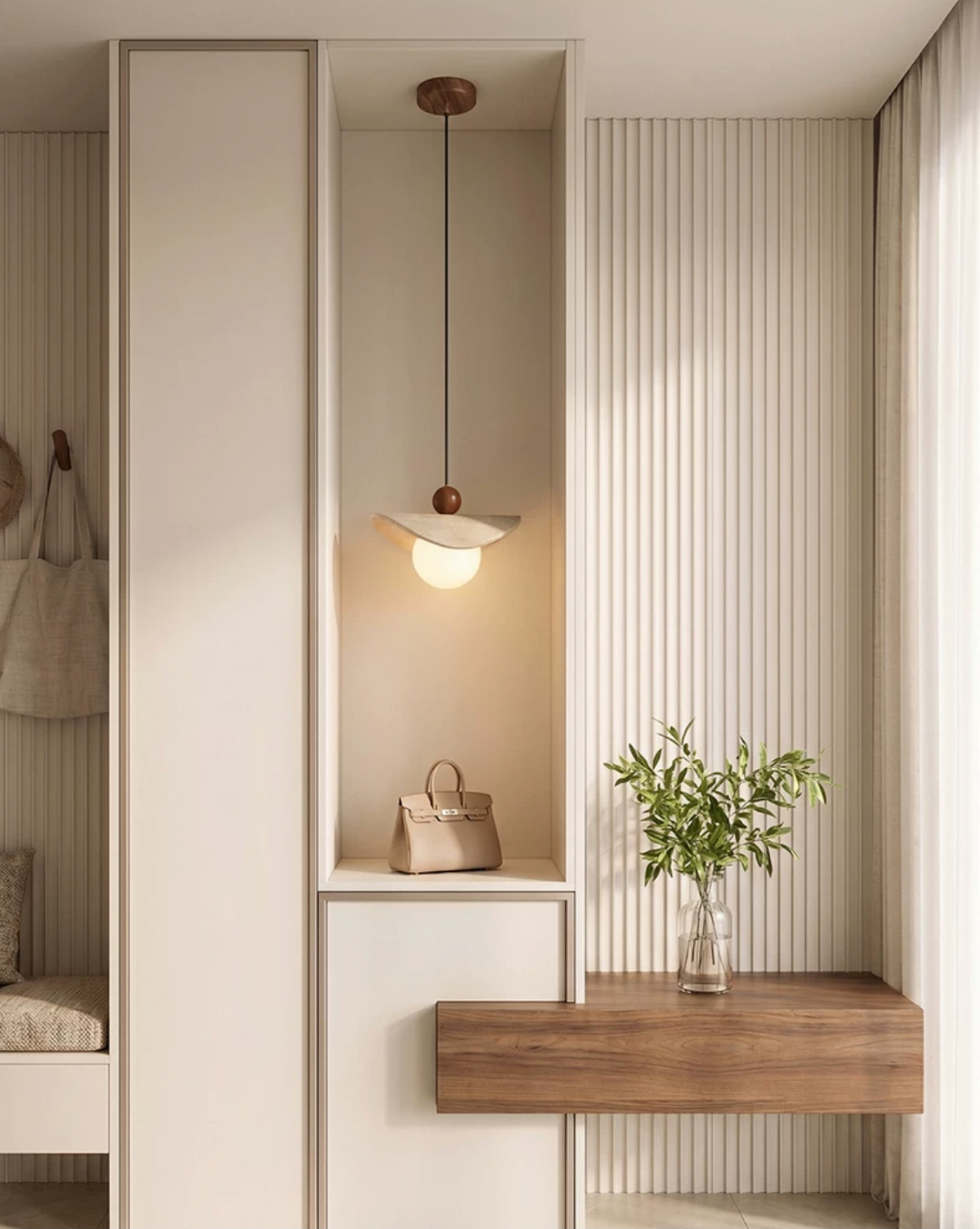 Jorwick Travertine Bead Pendant Lamp