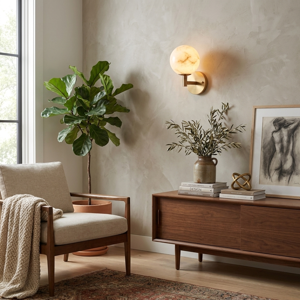 Ravelmere Alabaster Wall Sconce