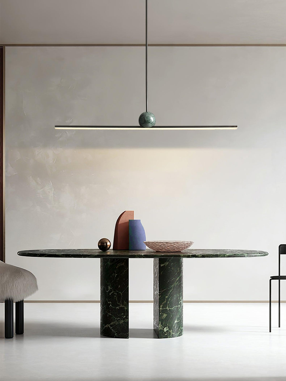 Mariiella Linear Minimalist Marble Pendant Light