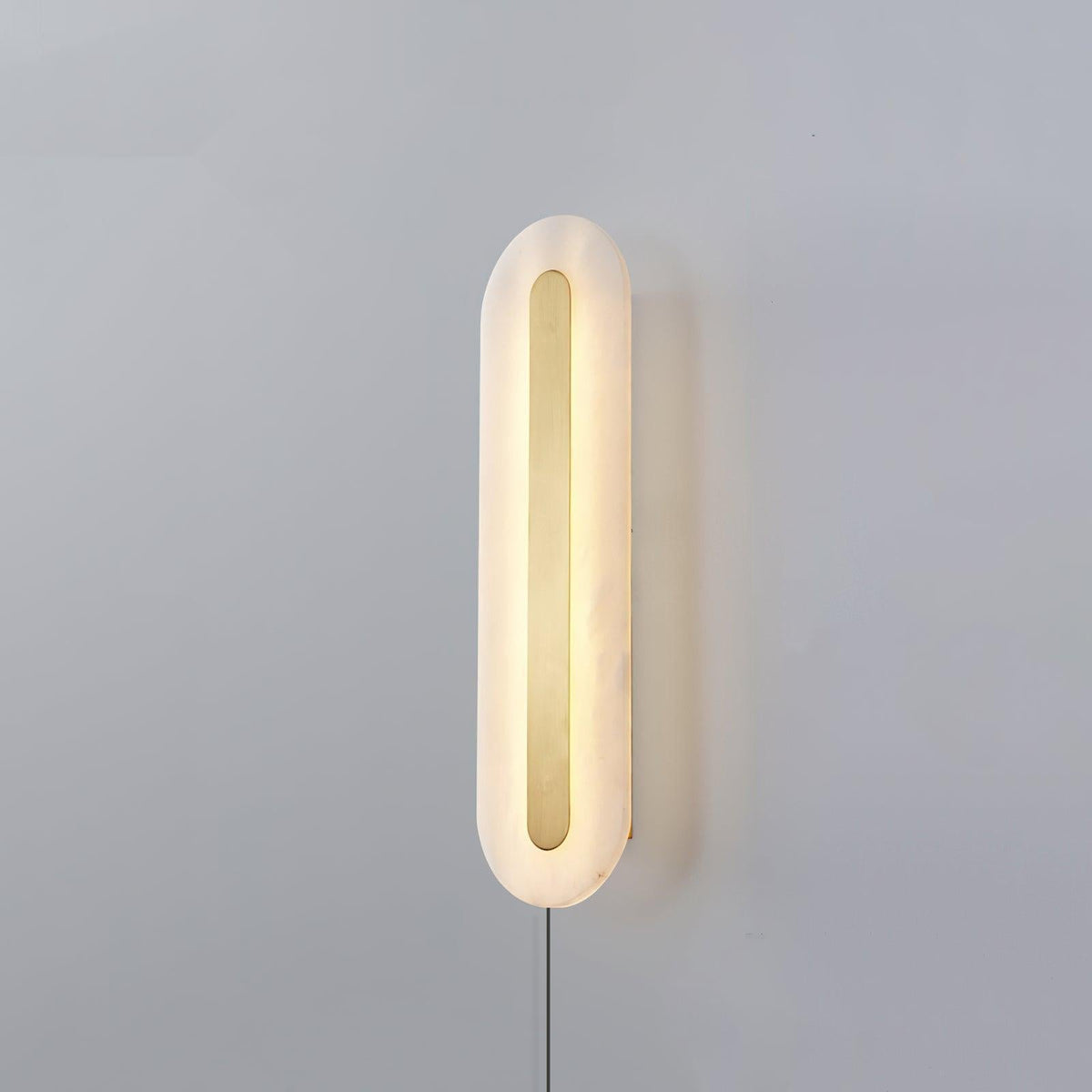 Alabaster Rounded Plug-in Wall Light