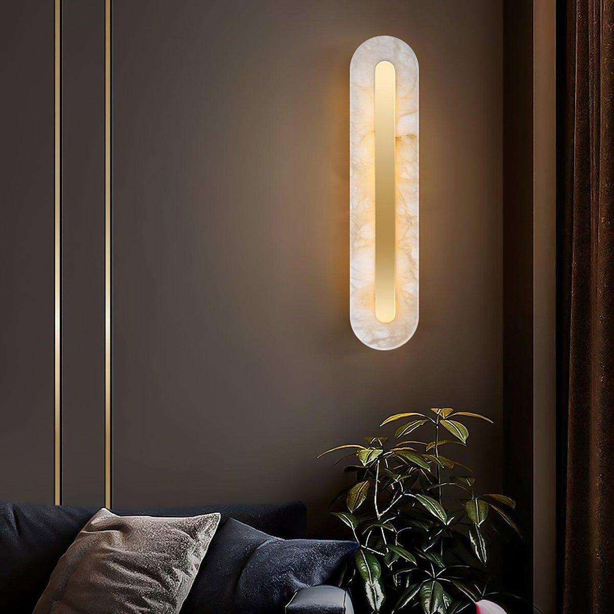 Ronan Alabaster Rounded Wall Lamp