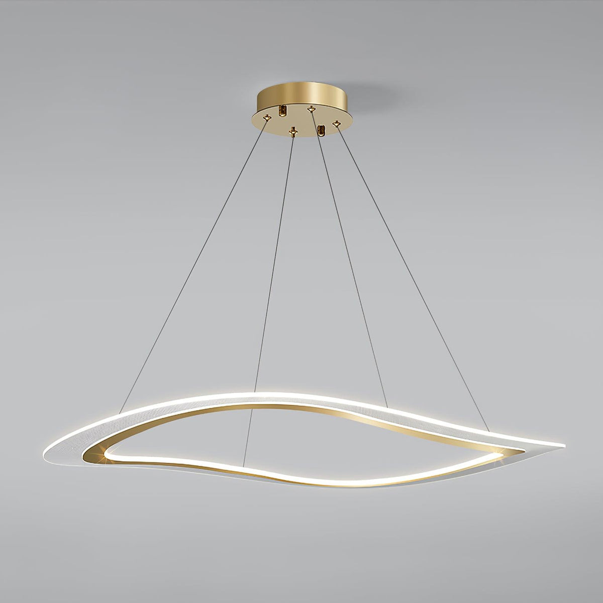 Soleleon Chandelier LED Acrylic Gold Modern