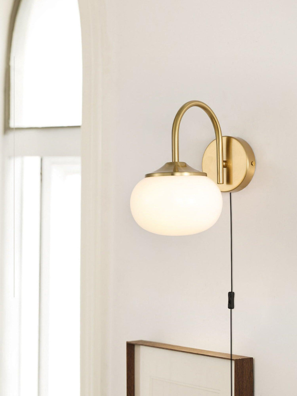 Kevely Premium Nordic Art Plug-in Glass Sconce Wall Lamp
