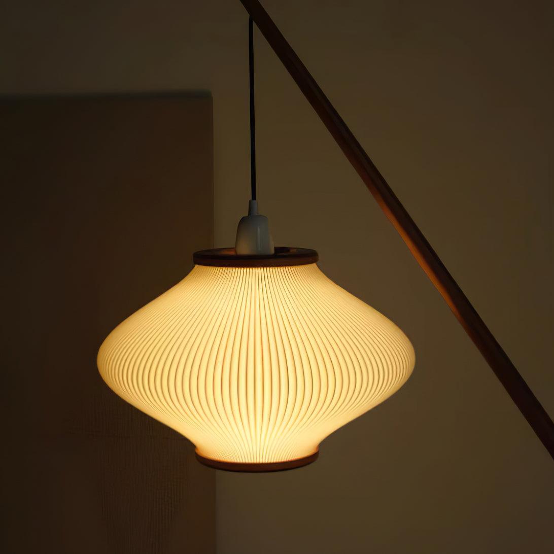 Ervenil Mid Century Wood & Glass Floor Lamp