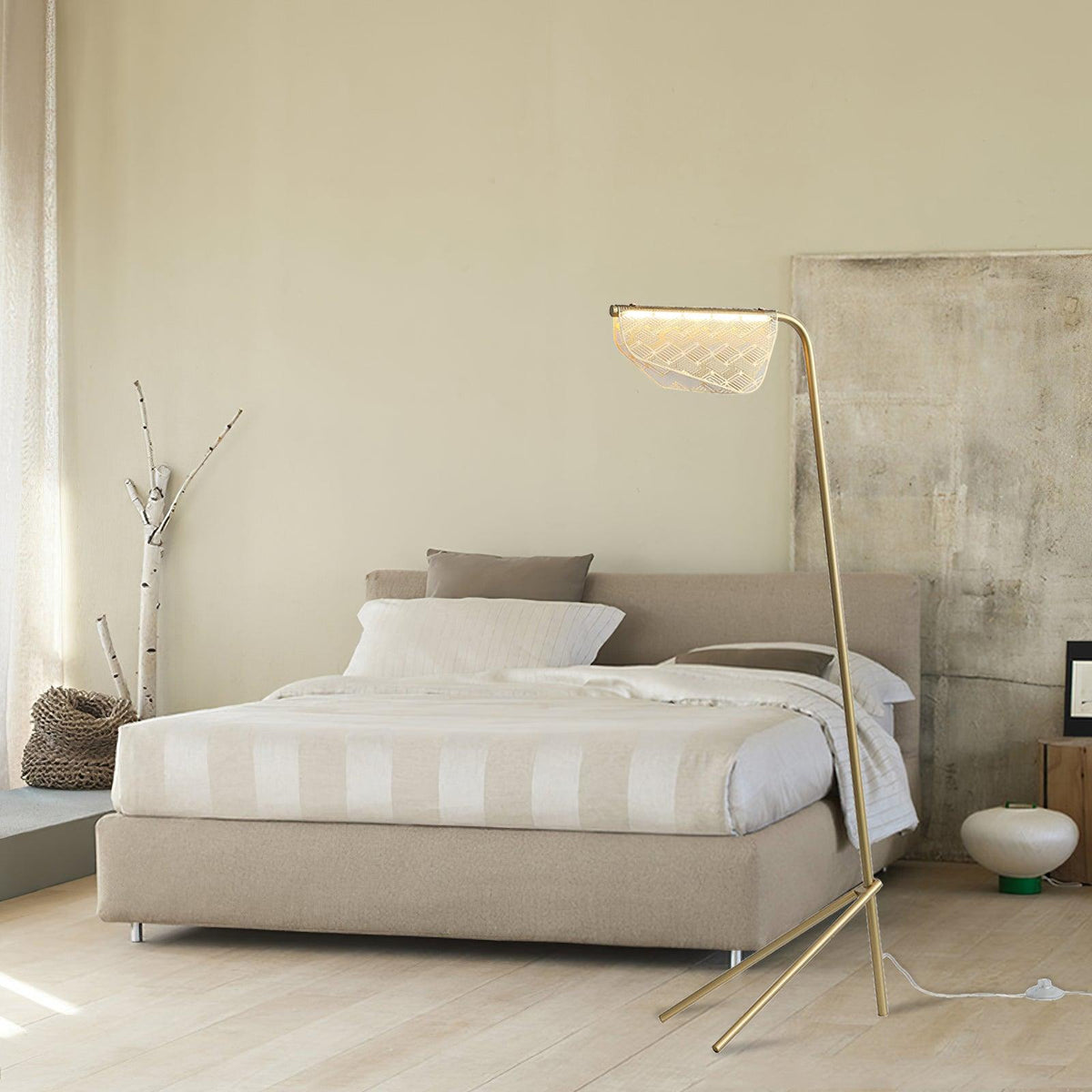 Triad Gold Geometric Floor Lamp