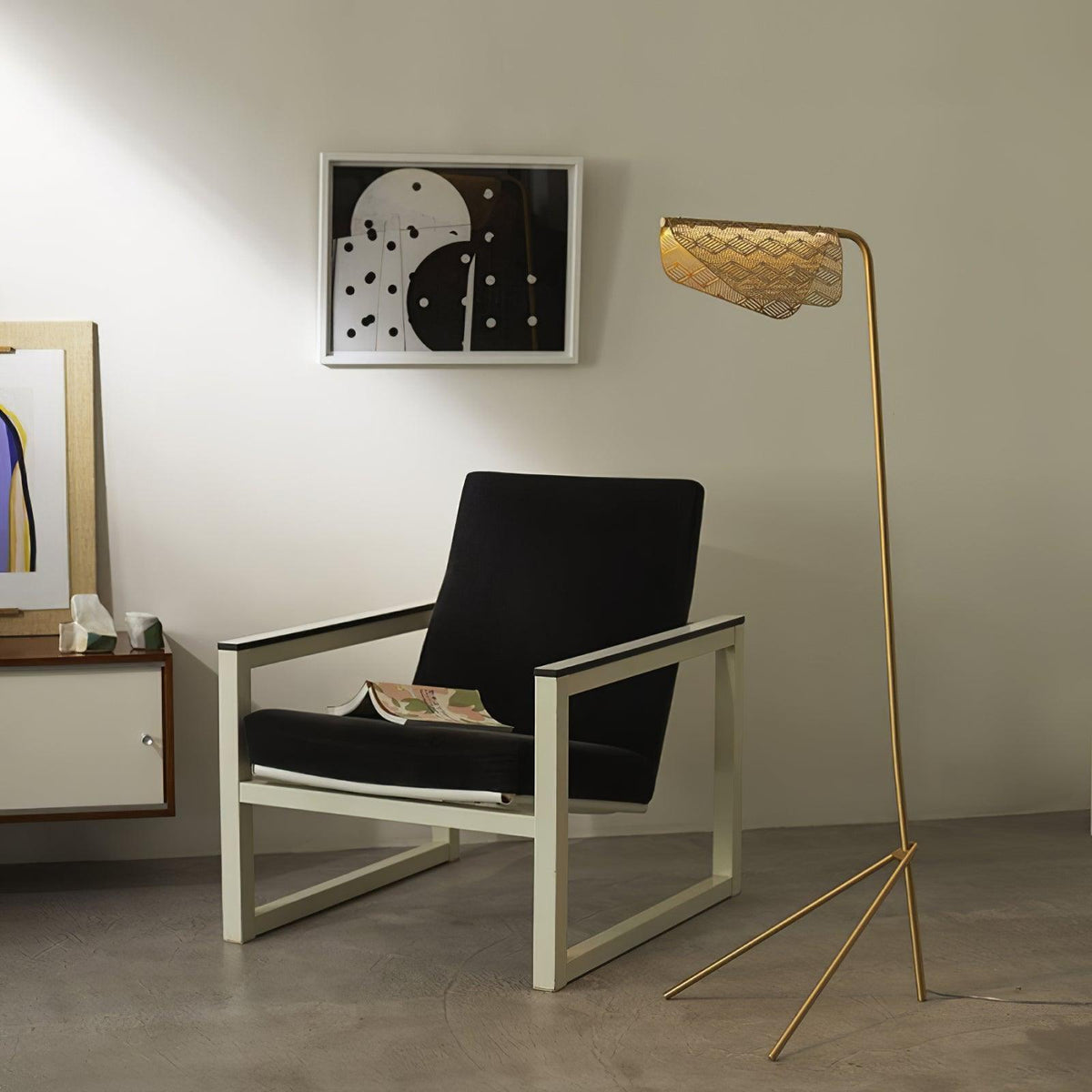 Triad Gold Geometric Floor Lamp