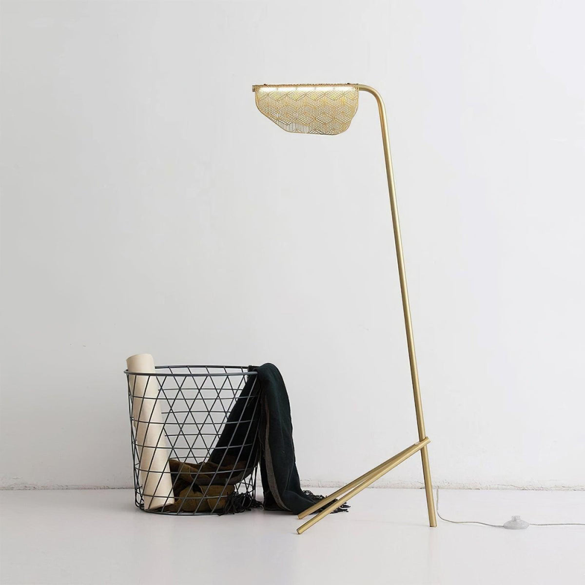 Triad Gold Geometric Floor Lamp