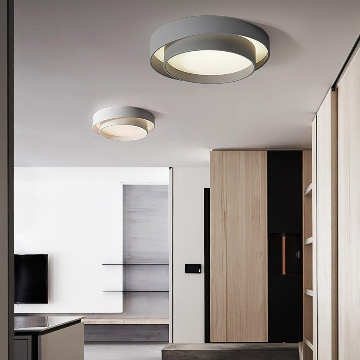 Jasper Ceiling Light Double Layers Modern Cylinder