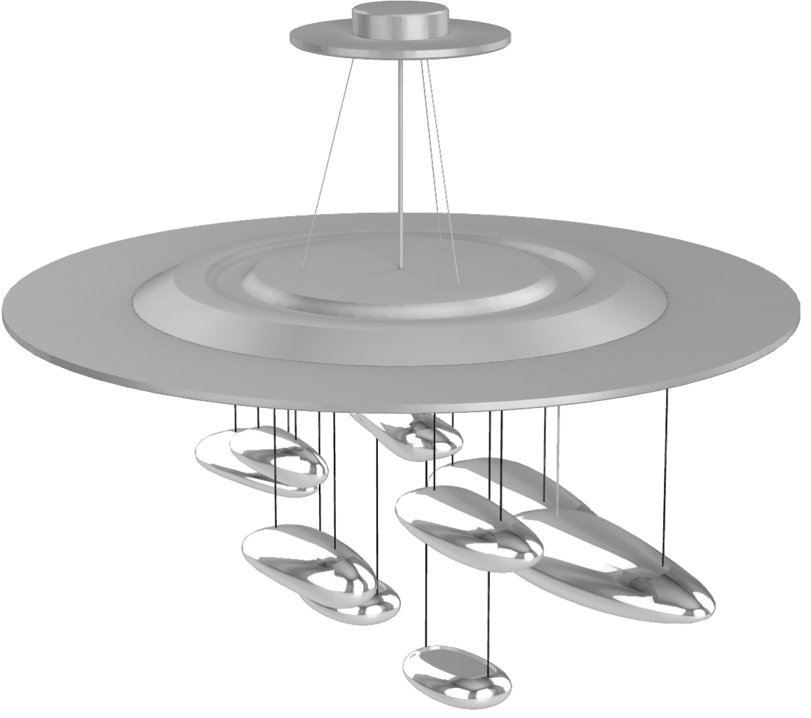 Orinanelle Chandelier Aluminum Sculptural