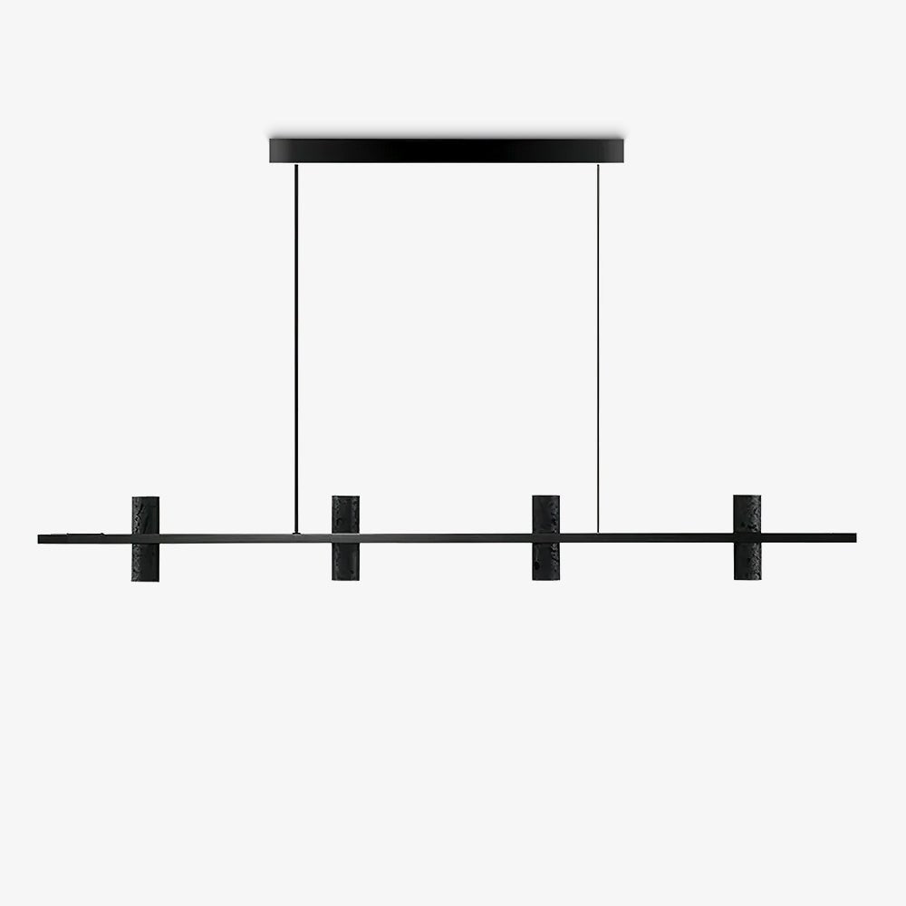 Nernis Pendant Lamp Parallel Black Travertine Minimalist Linear
