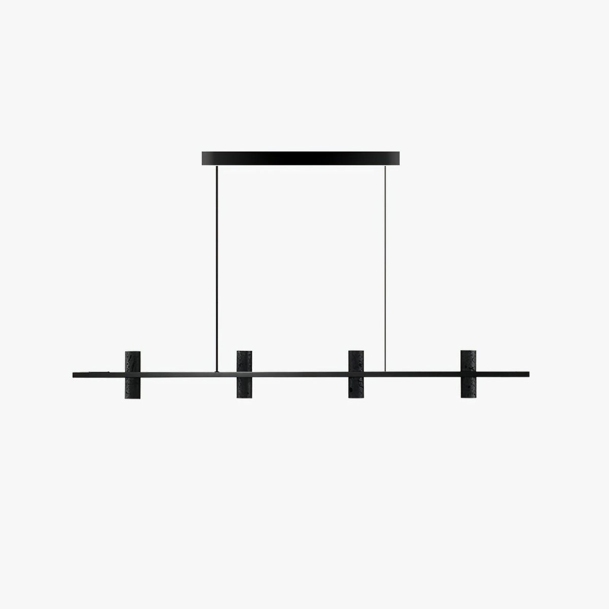 Nernis Pendant Lamp Parallel Black Travertine Minimalist Linear