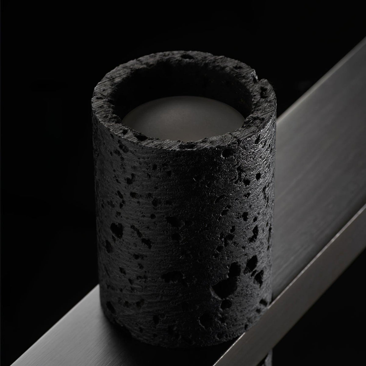 Nernis Pendant Lamp Parallel Black Travertine Minimalist Linear