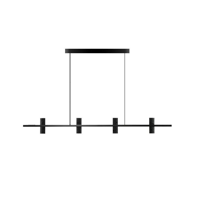Nernis Pendant Lamp Parallel Black Travertine Minimalist Linear