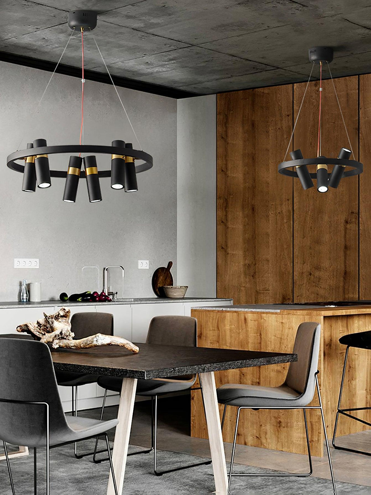 Celenora Industrial Acrylic Chandelier