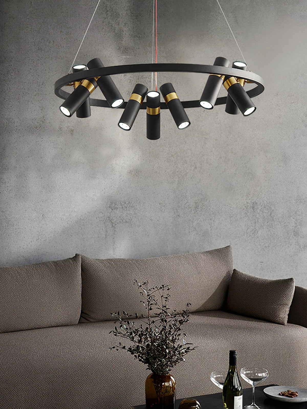 Celenora Industrial Acrylic Chandelier