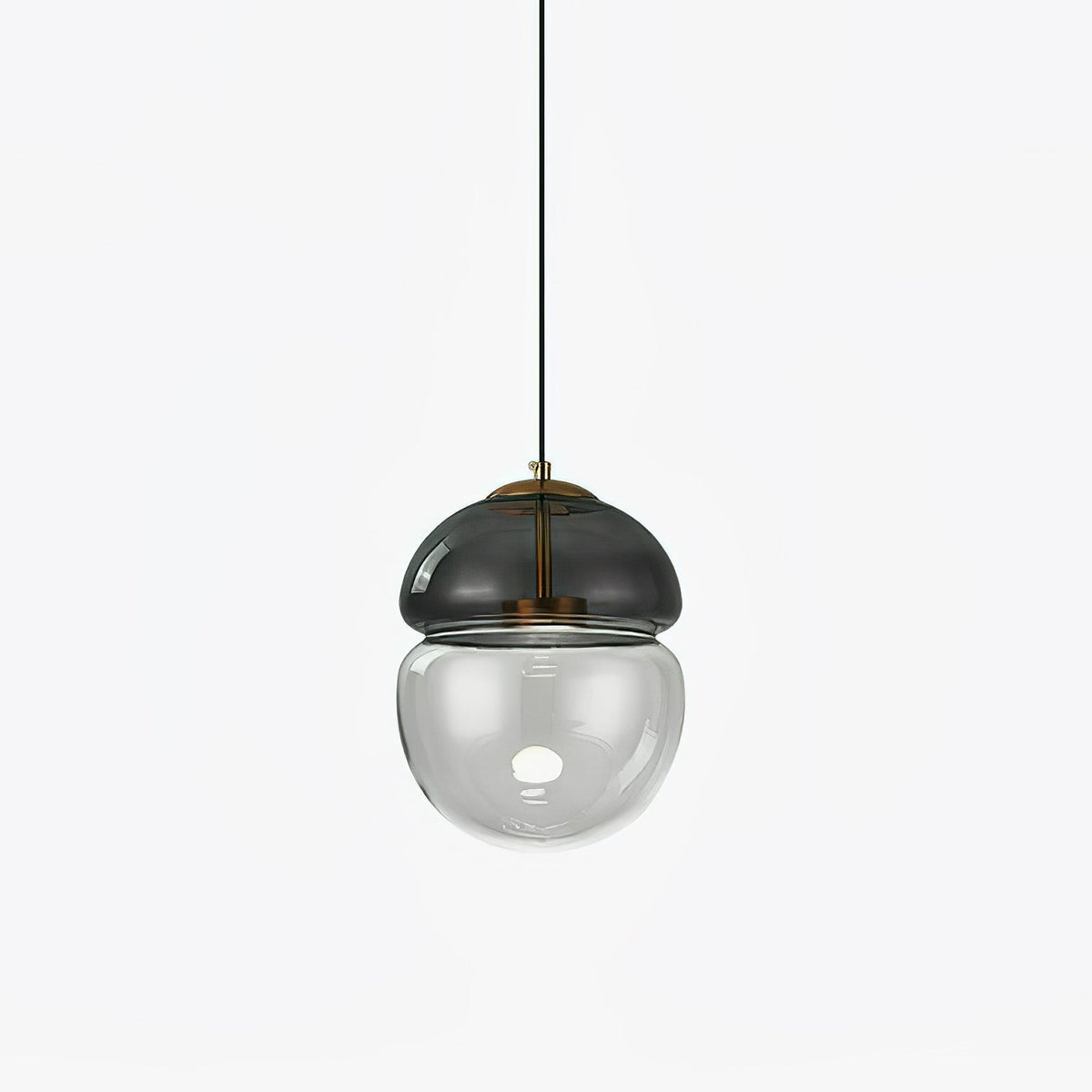 Aged Modern Minimalist Dome Glass Pendant Light